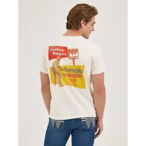 Wrangler x Whataburger Men's Cowboy Burgers T-Shirt in marshmallow - Size Medium